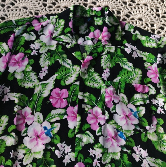 Vintage Floral Button Up Shirt - Size XL - Picture 4 of 6